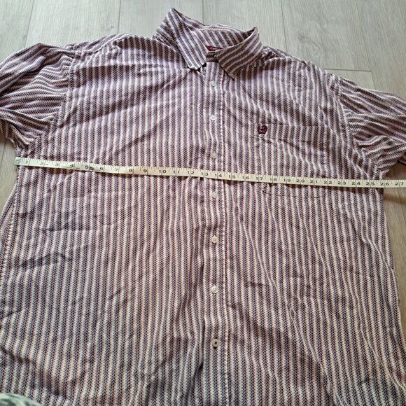 Cinch Men’s Red Geometric Long Sleeve Button Up Size XXL Western Cowboy - Picture 9 of 10